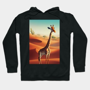 Giraffe in the Desert Hoodie